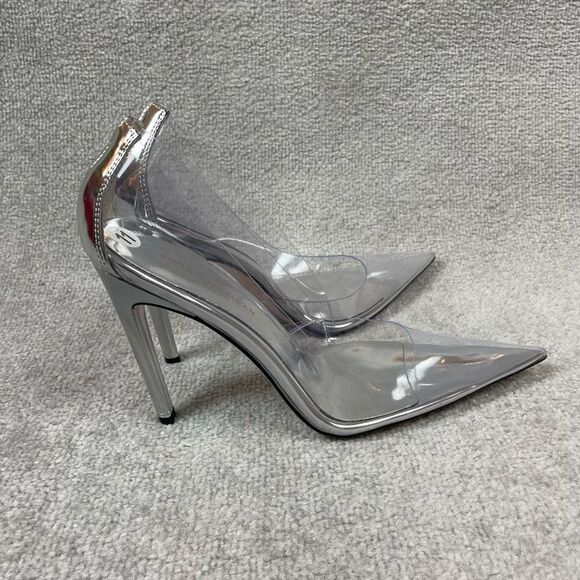 Good American Womens 11 Glass Slipper Cinderella Clear Pump Pointed Toe Heels - Picture 3 of 5